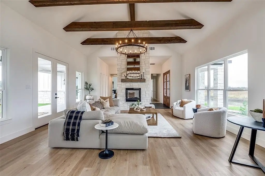 The Morgan — living, dining, and kitchen flow